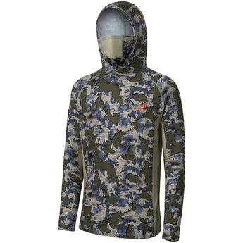 Men's UPF 50+ Long Sleeve Hunting Hoodie with Mask FS06M - Bassdash