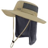 Unisex UPF 50+ Wide Brim Bucket Hat with Detachable Neck Flap FH02 - Bassdash