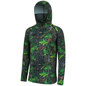 Men's UPF 50+ Long Sleeve Hunting Hoodie with Mask FS06M - Bassdash