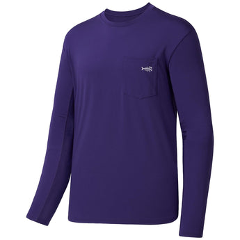 Men’s UPF 50+ Long Sleeve Fishing Shirt with Chest Pocket - Bassdash