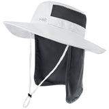 Unisex UPF 50+ Wide Brim Bucket Hat with Detachable Neck Flap FH02 - Bassdash