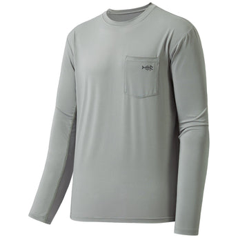 Men’s UPF 50+ Long Sleeve Fishing Shirt with Chest Pocket - Bassdash