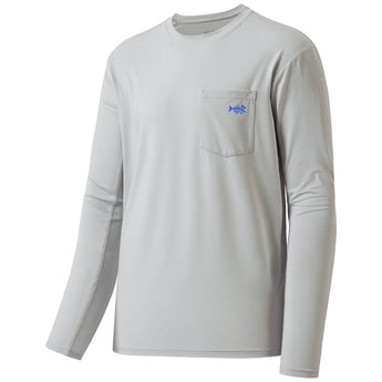 Men’s UPF 50+ Long Sleeve Fishing Shirt with Chest Pocket - Bassdash