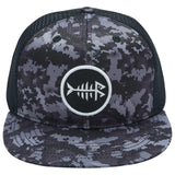 Unisex Flat Brim Trucker Cap - Night Digital Camo2 - Bassdash