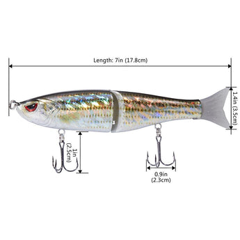 SwimShad Glide Baits Single-Jointed Hard Fishing Lure - Bassdash