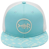 Unisex Flat Brim Trucker Cap - Turquoise2 - Bassdash