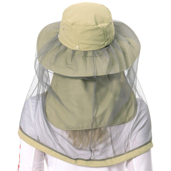 UPF 50+ Mosquito Sun Hat with Neck Flap - Bassdash