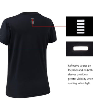 Lightbare Women Short Sleeve Running T-Shirts - Bassdash