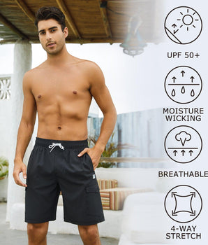 WILDBREATH Men's Quick Dry UPF 50+ Lightweight Swim Trunk - Bassdash