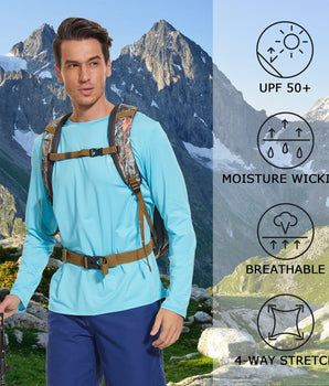 WILDBREATH Men's UPF 50+ Quick Dry LS T-Shirt - Bassdash