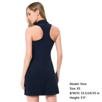 Women's UPF 50+ Polo Tennis Dress LB07W - Bassdash