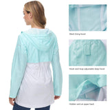 Lightbare Women's Water Resistant Ripstop Rain Coat LB02W - Bassdash