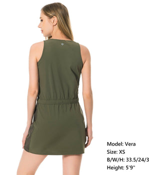 Women's UPF 50+ Tank Dress with Drawstring Waist LB08W - Bassdash