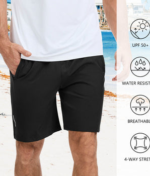 Men's UPF 50+ 7" Inseam Hiking Shorts with 3 Zipper Pockets
