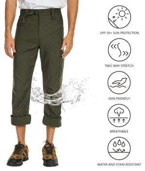 Lightbare Men's UPF 50+ Stretch Lightweight Cargo Pants - Bassdash
