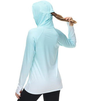Women's UPF 50+ Fishing Hoodies with Face Mask Thumb Holes FS23W - Bassdash