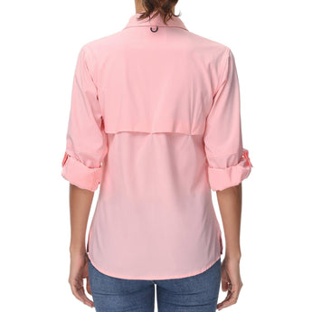 Women's UPF 50+ Long Sleeve Button Down Shirt FS21W - Bassdash