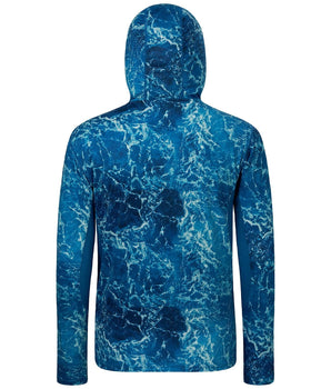 Men's UPF 50+ Camo Fishing Hoodie Shirts with Face Cover FS25M - Bassdash