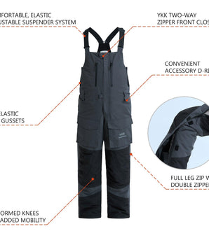 Men's Splice Insulated Waterproof Fishing Hunting Bibs - Bassdash