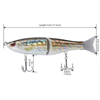 SwimShad Glide Baits Single-Jointed Hard Fishing Lure - Bassdash