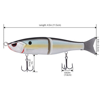 SwimShad Glide Baits Single-Jointed Hard Fishing Lure - Bassdash