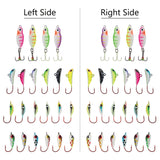 Ice Fishing Lure Kit Glowing Paint Jigs,30 pcs assorted perch/walleye/pike jigs - Bassdash