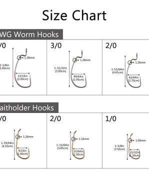 EWG Worm Hooks 30 Pack - Bassdash
