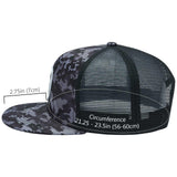 Unisex Flat Brim Trucker Cap - Night Digital Camo3 - Bassdash