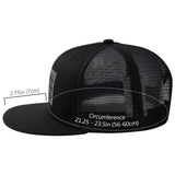 Unisex Flat Brim Trucker Cap - Black Fish Flag3 - Bassdash