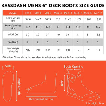 Men's 6 inch Waterproof Deck Boots - Bassdash