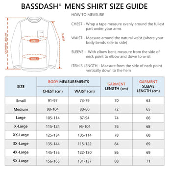 Men’s UPF 50+ Long Sleeve Sun Shirt with Chest Pocket - Bassdash