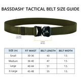 Men’s Tactical Belt with Quick Release Buckle - Bassdash