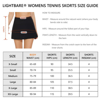 Women's UPF 50+ Tennis Skirts with Shorts LB09W - Bassdash