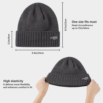 Fleece Lining Winter Knit Beanie - Bassdash