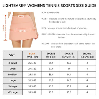 Women's UPF 50+ Tennis Skirts with Shorts LB09W - Bassdash