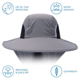 Unisex UPF 50+ Water Resistant Sun Hat with Neck Flap FH06 - Bassdash