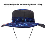 Unisex UPF 50+ Wide Brim Bucket Hat with Detachable Neck Flap FH02 - Bassdash