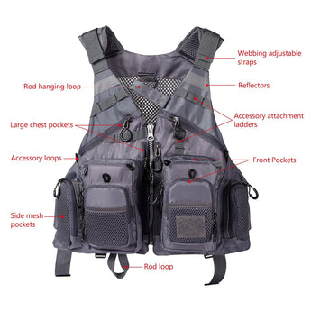 FV01 Classic Fishing Vest for Men Women - Bassdash