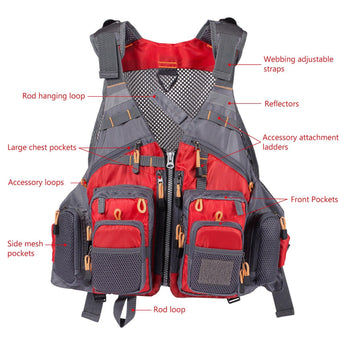FV01 Classic Fishing Vest for Men Women - Bassdash