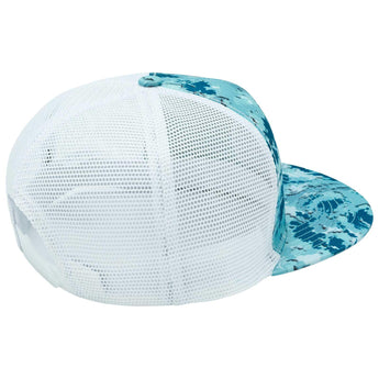 Unisex Flat Brim Trucker Cap - Ocean Digital Camo5 - Bassdash