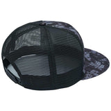 Unisex Flat Brim Trucker Cap - Night Digital Camo4 - Bassdash