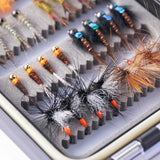 32/60/62 Pcs Fly Fishing Flies Barbed or Barbless Trout Grayling - Bassdash