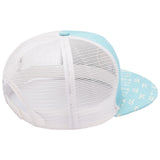 Unisex Flat Brim Trucker Cap - Turquoise4 - Bassdash