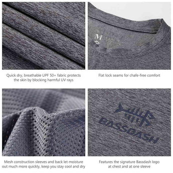 Men’s UPF 50+ Short Sleeve Fishing Shirt FS05M - Bassdash