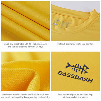 Men’s UPF 50+ Short Sleeve Fishing Shirt FS05M - Bassdash