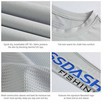 Men's UPF 50+ Long Sleeve Fishing Shirt FS01M - Bassdash