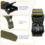 Men’s Tactical Belt with Quick Release Buckle - Bassdash