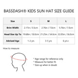 Youth UPF 50+ Sun Hat with Wide Brim Neck Flap Mesh Vent - Bassdash