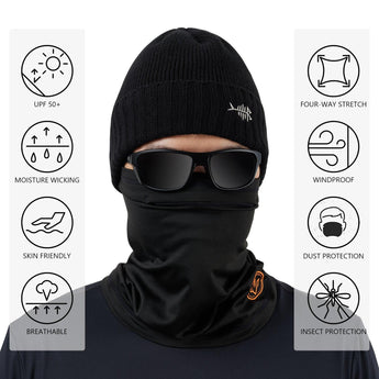 Fleece Neck Warmer Neck Gaiter with Nose Hole - Bassdash