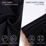 Women's UPF 50+ Tennis Skirts with Shorts LB09W - Bassdash